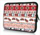 Laptophoes 17,3 inch patroon veren roze - Sleevy