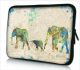 Laptophoes 17,3 inch wereldkaart olifanten - Sleevy