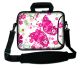 Sleevy 17.3 inch laptoptas roze vlinder