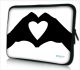 Tablet hoes / laptophoes 10,1 inch love zwart wit - Sleevy