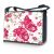 Sleevy 15,6 inch laptoptas roze vlinder